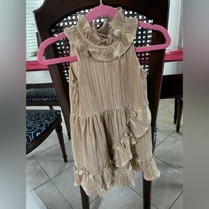 Janie and Jack gold toddler dress